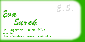 eva surek business card